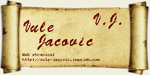 Vule Jačović vizit kartica